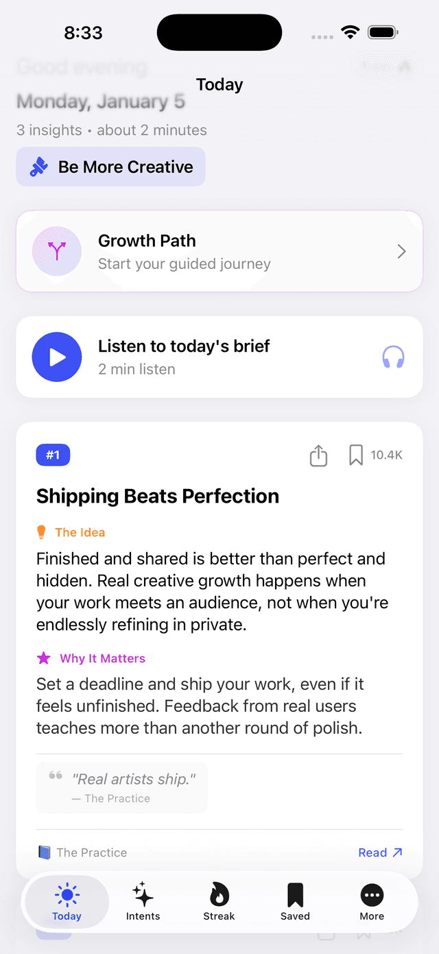 Daily brief with insights