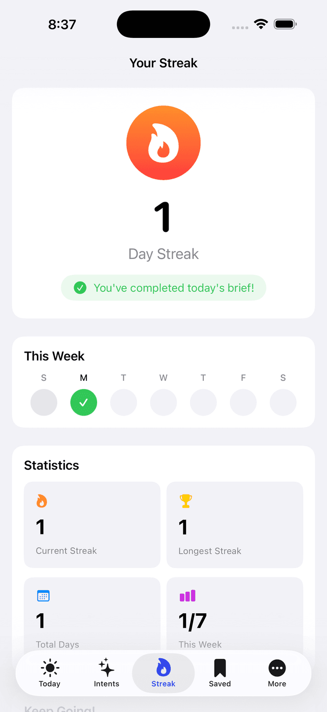 Streak tracking